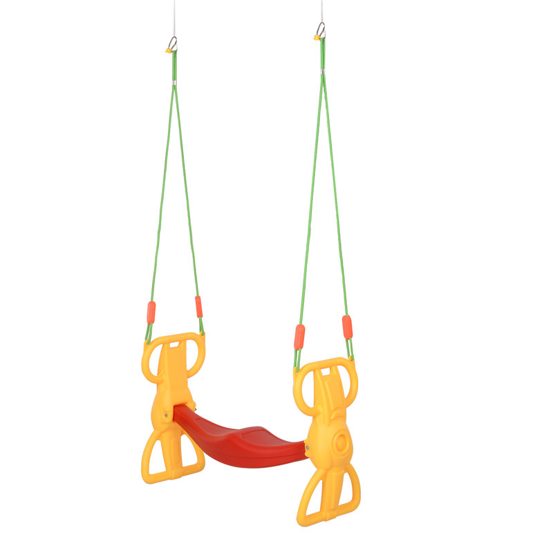 Qaba Outdoor Kid Plastic Swing Set Wayfair.ca